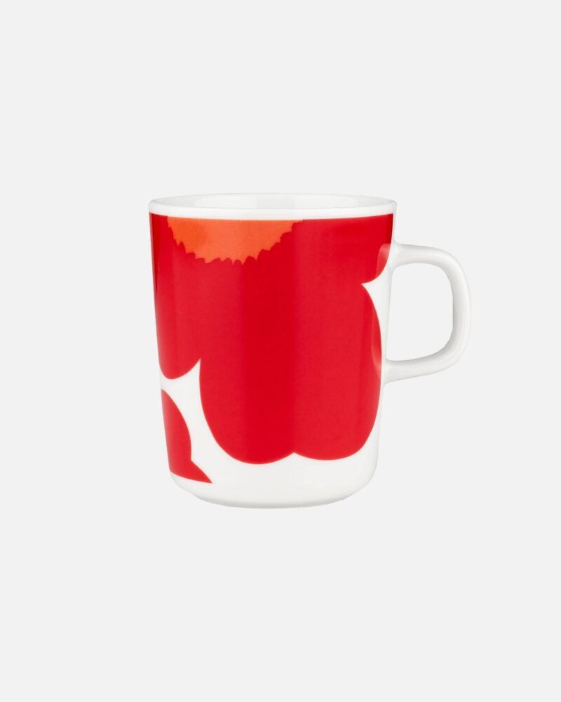 Koffiekop Marimekko Iso Unikko 60th Anniversary rood oranje