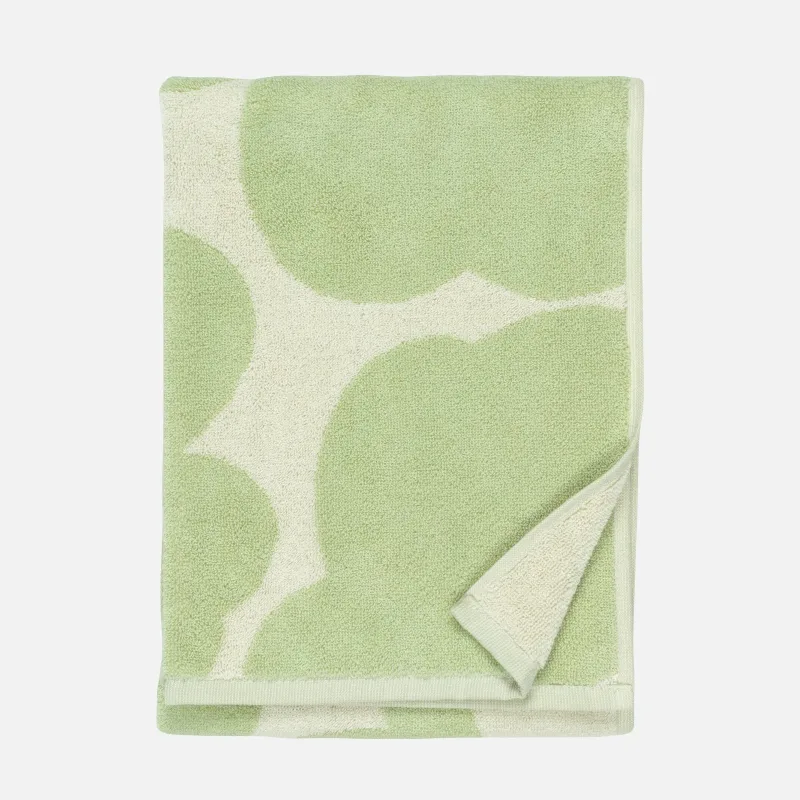 Handdoek Marimekko Unikko lichtgroen wit