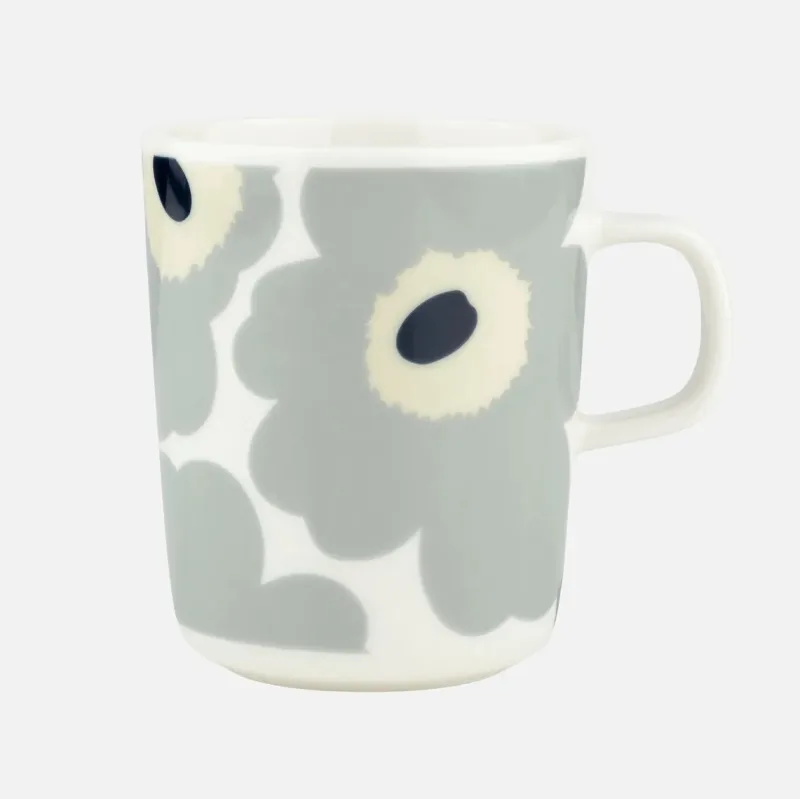 Koffiekop Marimekko Unikko muki lichtgrijs