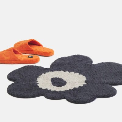 Badmat Marimekko Unikko grijs wit