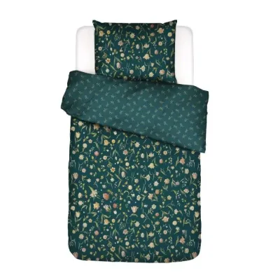 Dekbedovertrek Essenza Odilia Deep Sea Blue 1 persoons