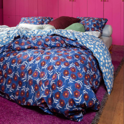Dekbedovertrek Essenza & Co Blooming Ballet Marine Blue