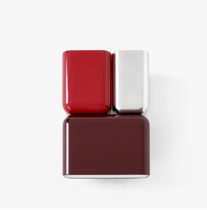 Dark Burgundy & Vermillion Red