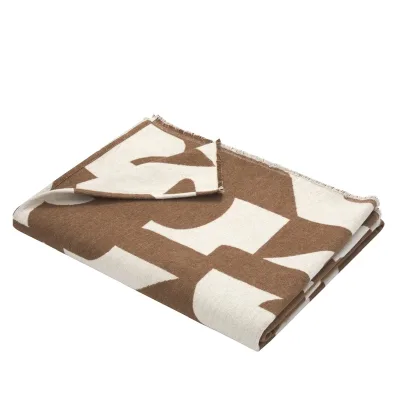 Plaid Luca Modern Abstract bruin