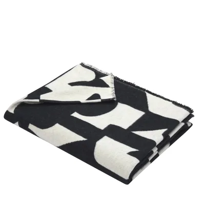Plaid Luca modern abstract zwart wit