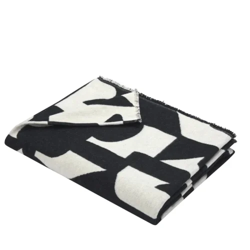 Plaid Luca modern abstract zwart wit