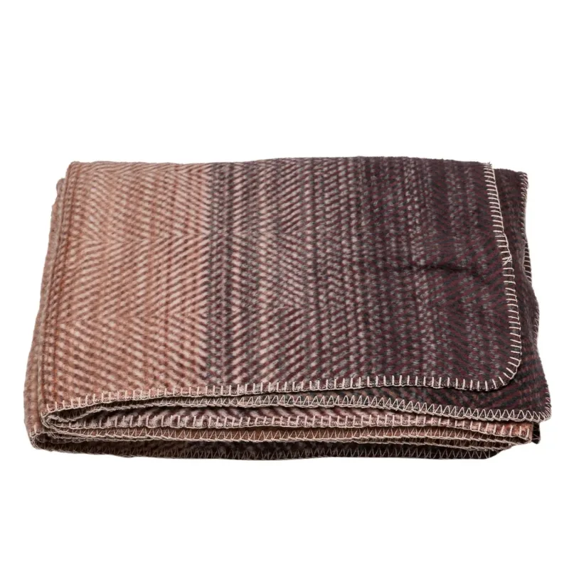 Plaid Savona Gradient Herringbone terra cotta - Afbeelding 3