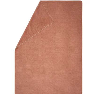 Plaid Savona Faux uni terracotta