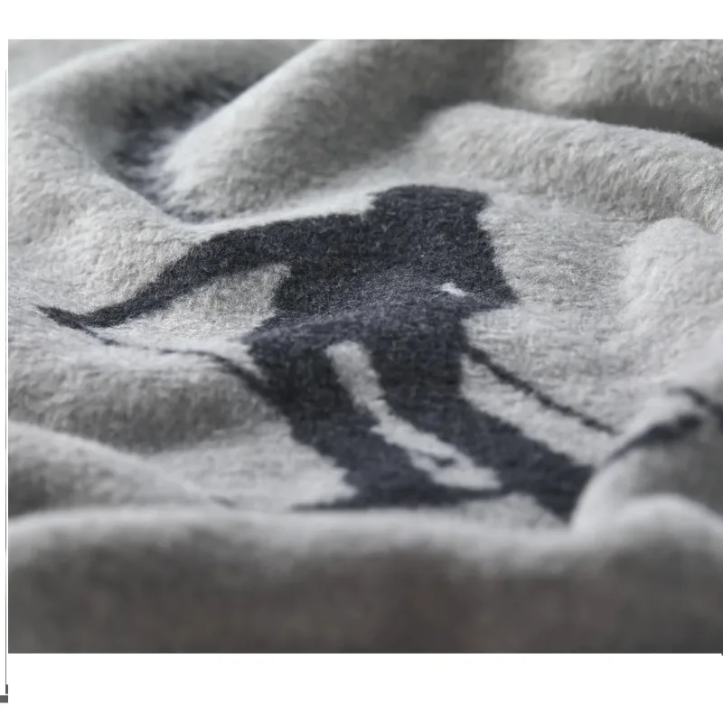 Plaid Savona Skiers leaving tracks charcoal - Afbeelding 3