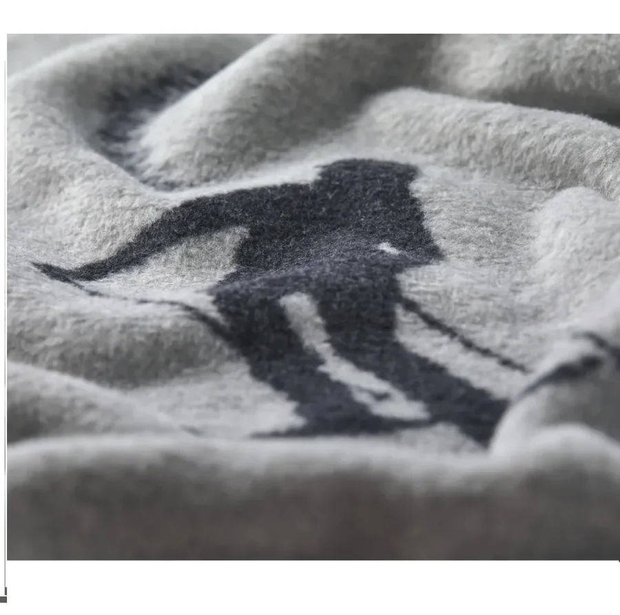 Plaid Savona Skiers leaving tracks charcoal - Afbeelding 3