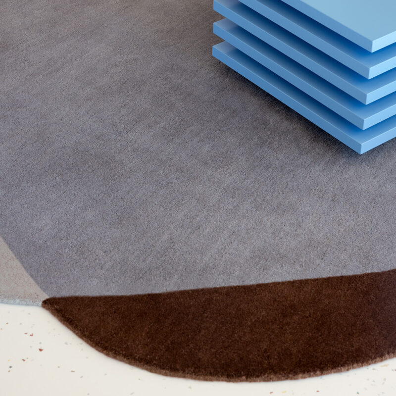 Vloerkleed Chad Brown-Blue - Afbeelding 3