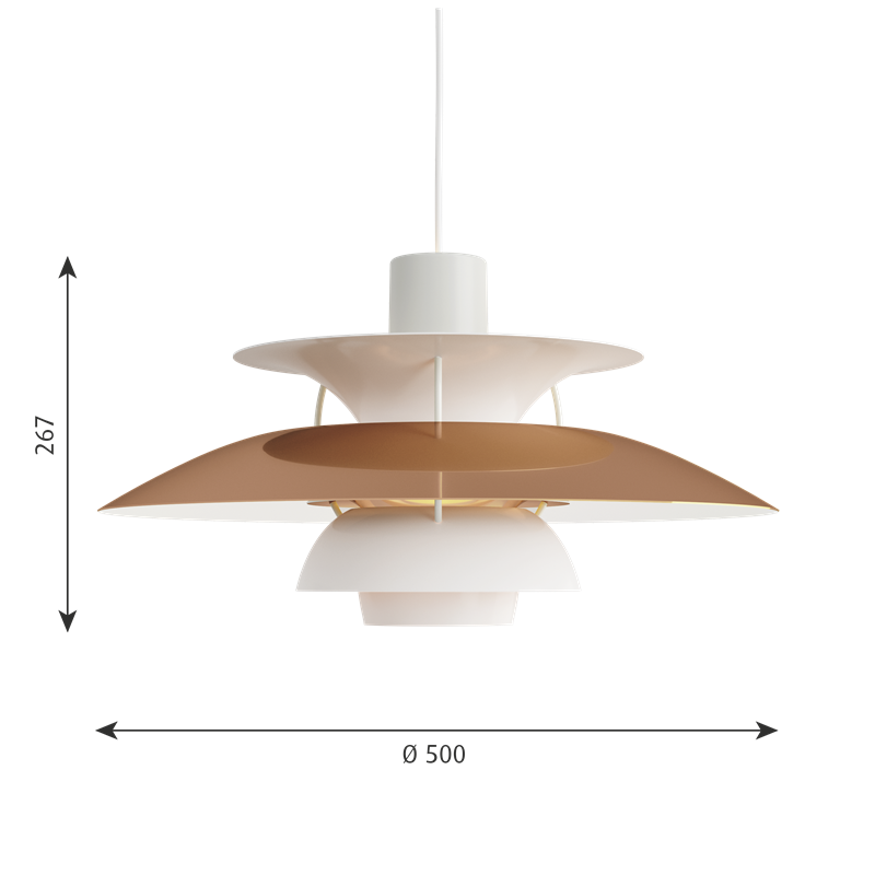Hanglamp Louis Poulsen PH 5 Koper - Afbeelding 2