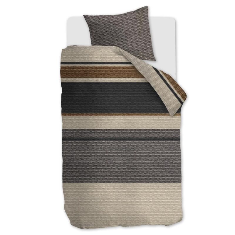 Dekbedovertrek Beddinghouse Flanel Laila Dark Sand 1 persoons