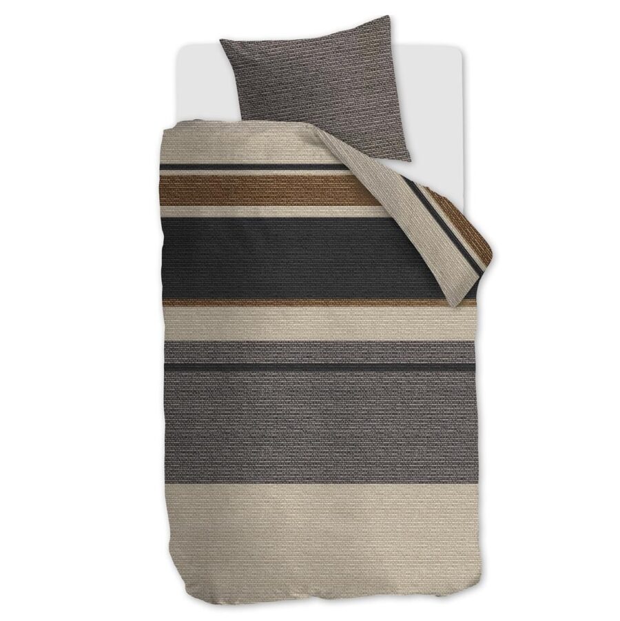 Dekbedovertrek Beddinghouse Flanel Laila Dark Sand 1 persoons