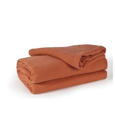 Dekbedovertrek Casilin Crinkly Terra Cotta