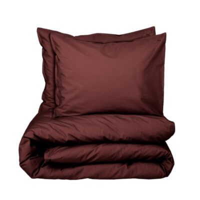 Dekbedovertrek Set Percale katoen - Brique Red, 240 x 200/220 + 2 slopen
