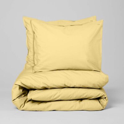 Dekbedovertrek Set Percale katoen - Butter Yellow, 140 x 200/220 + 1 sloop